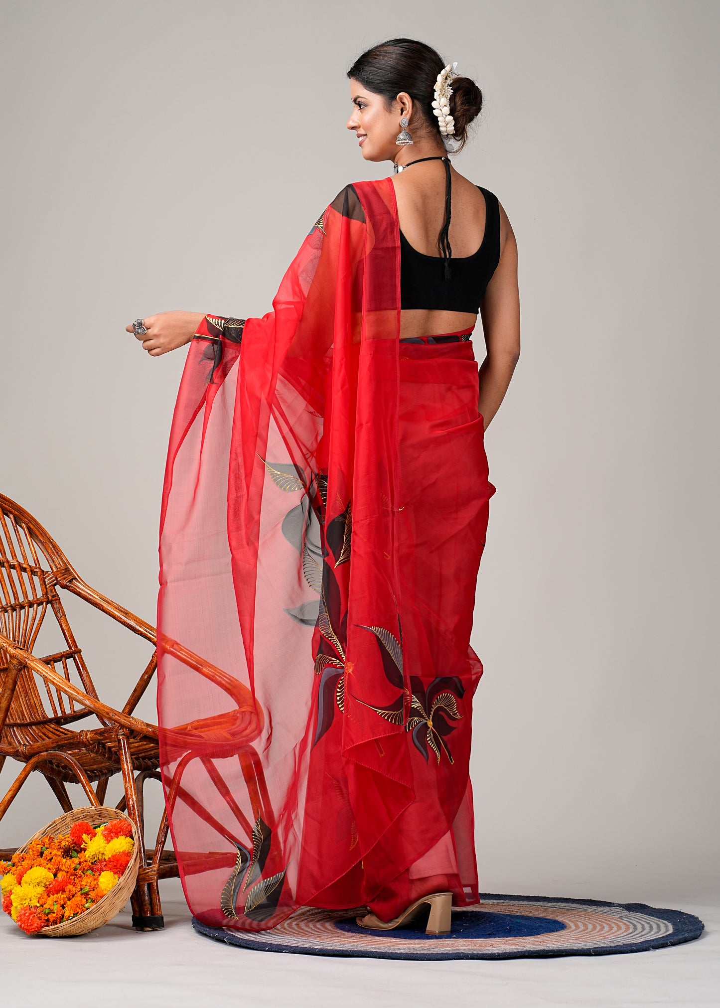 Crimson Goldleaf Saree