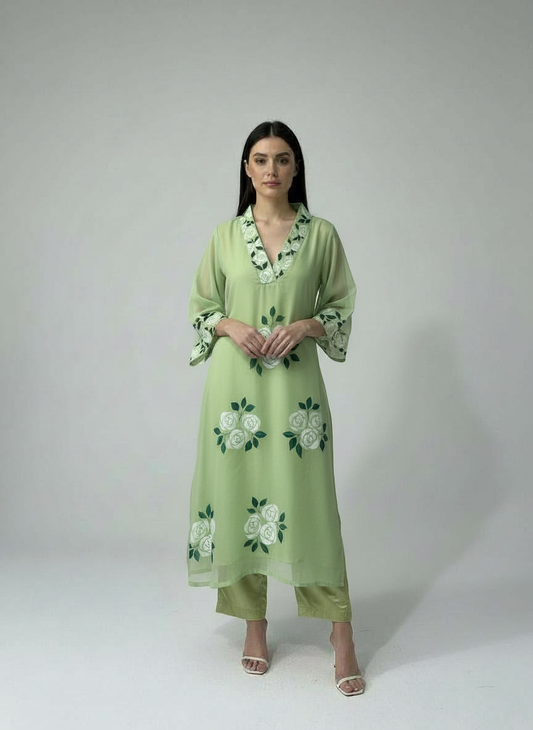 Mint Organza Suit