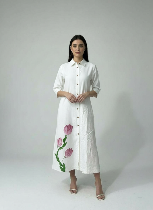 LOTUS MIDI DRESS
